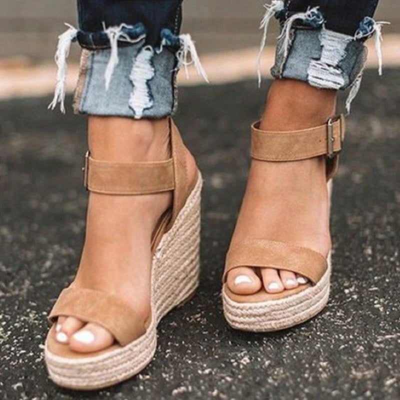 High Heels Women Leisure Wedge heel sandals 2024 New Summer Sandals Party Platform Wedges Heeled Fish mouth sandalias - Buy online at  Vibe In Cart.