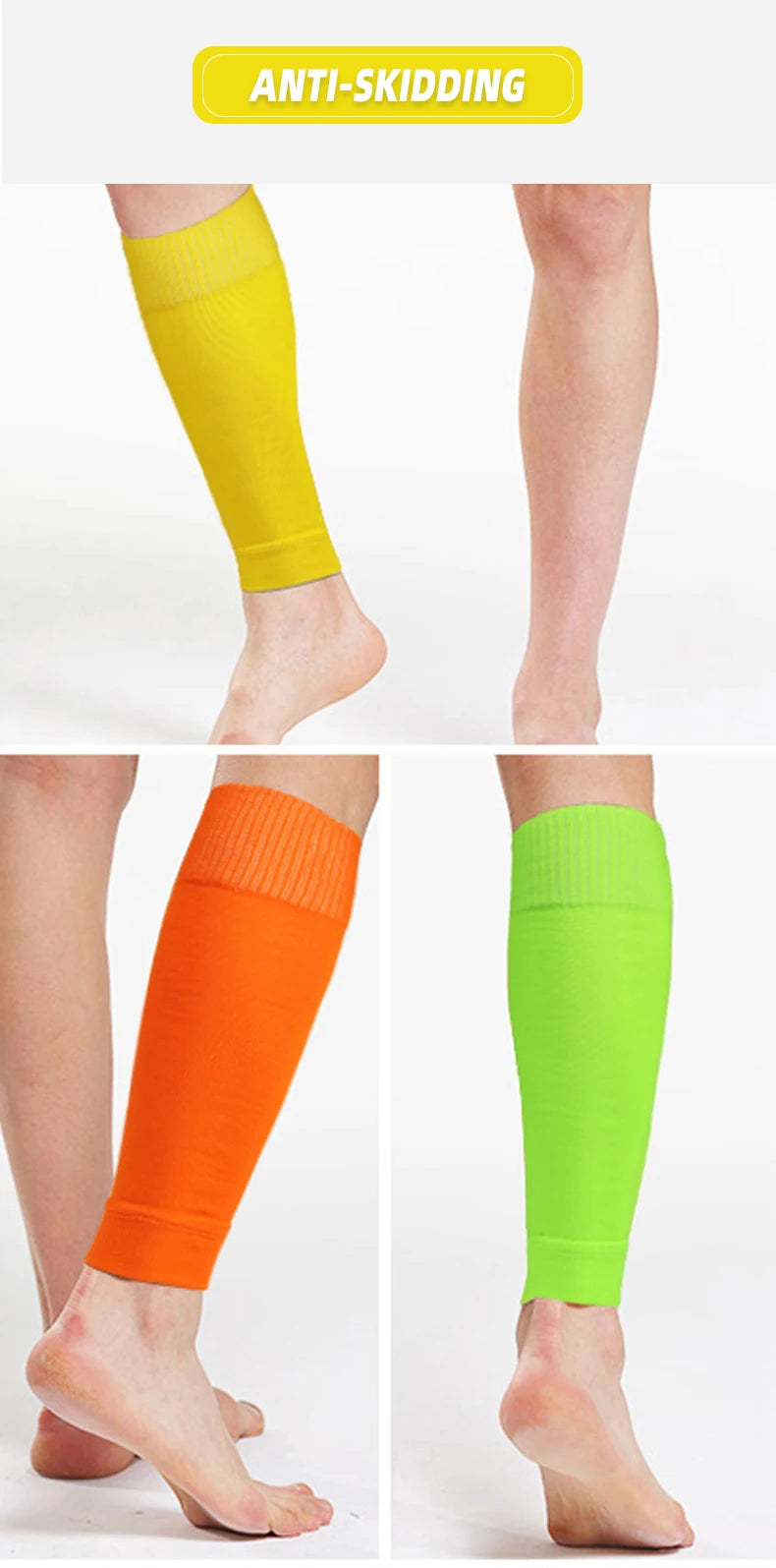 1 Pair Hight Elasticity Soccer Protective Socks Without Feet Kids Adults Shin Pads Guard For Football Sport Leg Support Sleeves - Buy online at  Vibe In Cart.