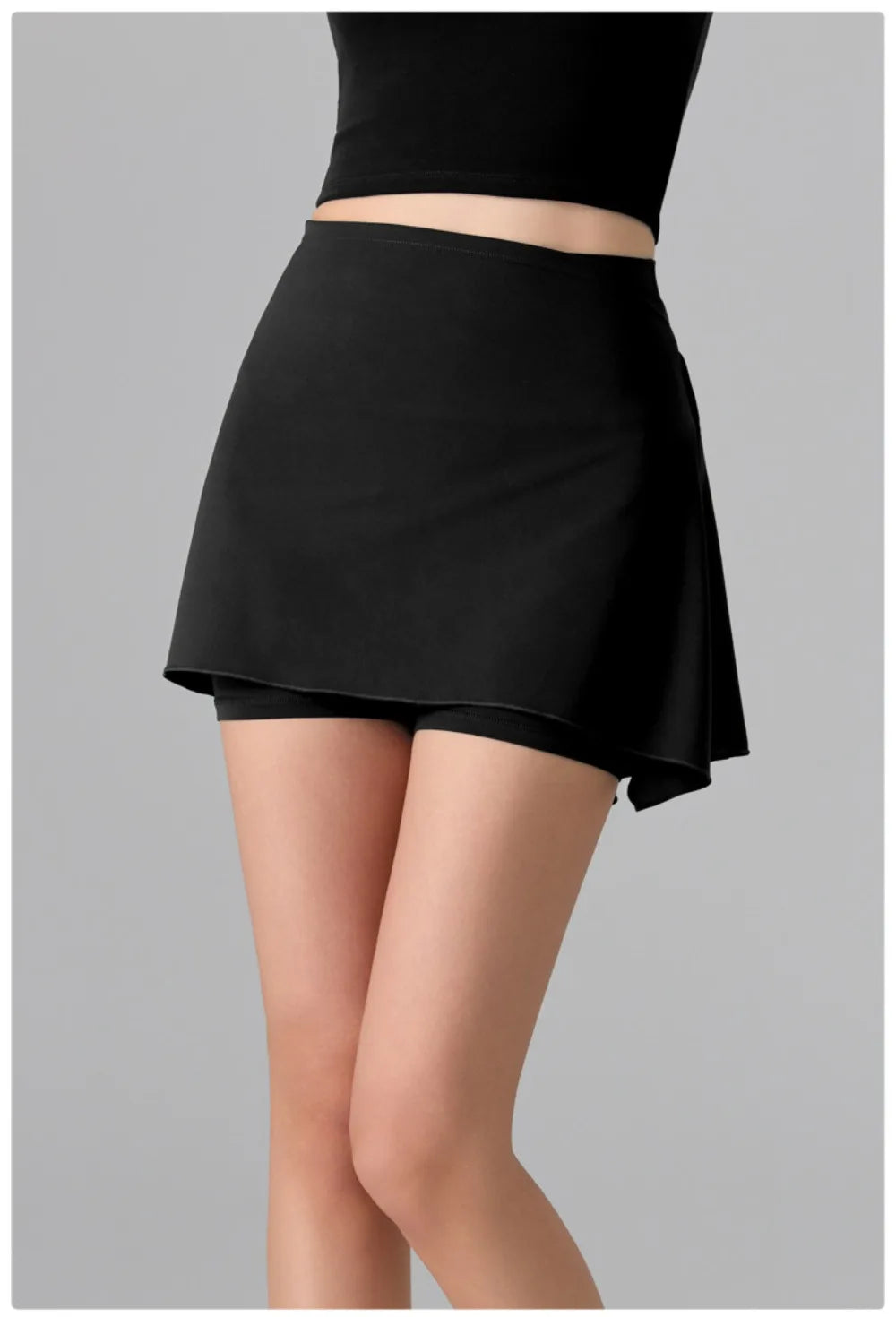 Women's 2-in-1 Anti-Sheer Elastane Sports Skort for Running and Yoga