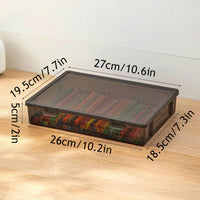 Transparent Plastic Square Desktop Document Storage Box