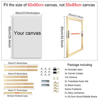 Wooden Rectangular Canvas Frames for 30x40 40x50 50x70 60x90