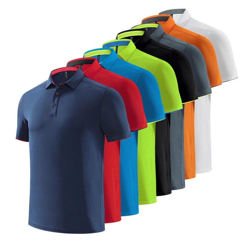 Quick Dry Men's Sports Polo Shirt Golf wear Summer Gym Fitness Training Clothing Comfortable Breathable Shirts - Buy online at  Vibe In Cart.