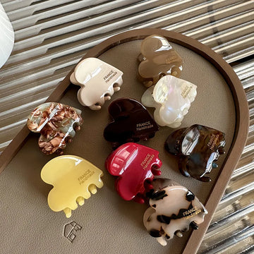 Colorful Small Heart-Shaped Hair Clip 3.5Cm Small Hairclaw Acetate Hair Crabs Girls Delicate Hairclips Women Hair Accessories - Buy online at  Vibe In Cart.