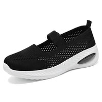 Women's Platform Casual Flats Slip-On Mesh Breathable Walking Shoes