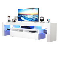 LED TV Stand for Living Room w/20 Colors Lights & Storage Shelf High Gloss TV Cabinet with Large Drawers for Gameroom/Bedroom - Buy online at  Vibe In Cart.