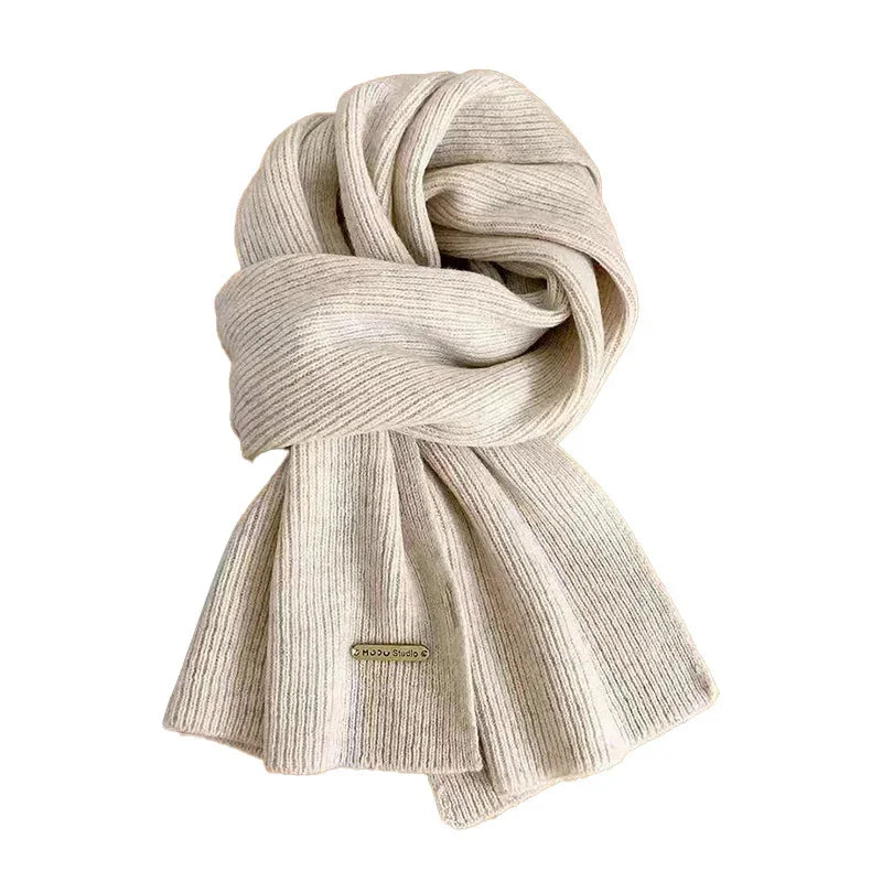 Women's Winter Thick Cotton Blends Scarf for Outdoor Use