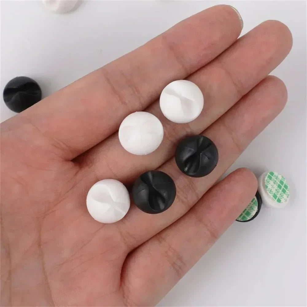 Silicone Round Cord Clips for Wire Management, 20 Pieces