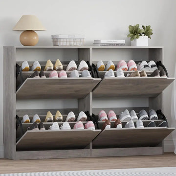 Compact Shoe Storage Cabinet with 4 Drawers, Space-Saving Shoe Rack for Home Entrances and Living Spaces - Buy online at  Vibe In Cart.