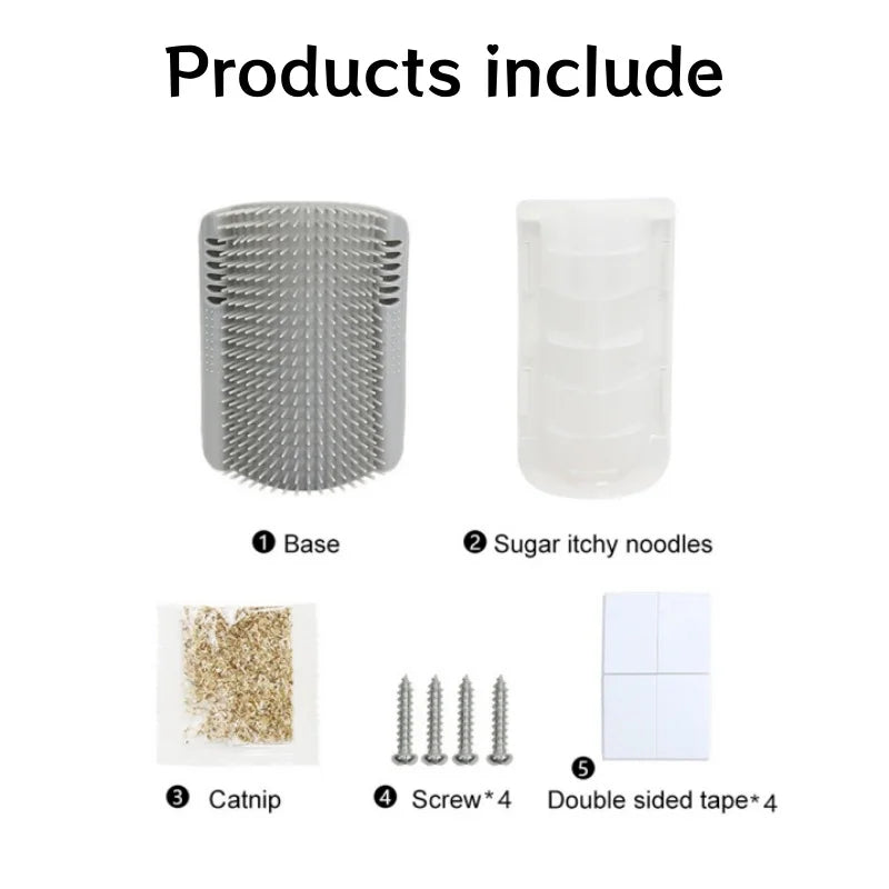 Cat Massage Tool Pet Hair Removal Massage Comb Wall Corner Self Cleaning Rubbing Brush Cats Toys Pet Beauty Supplies - Buy online at  Vibe In Cart.