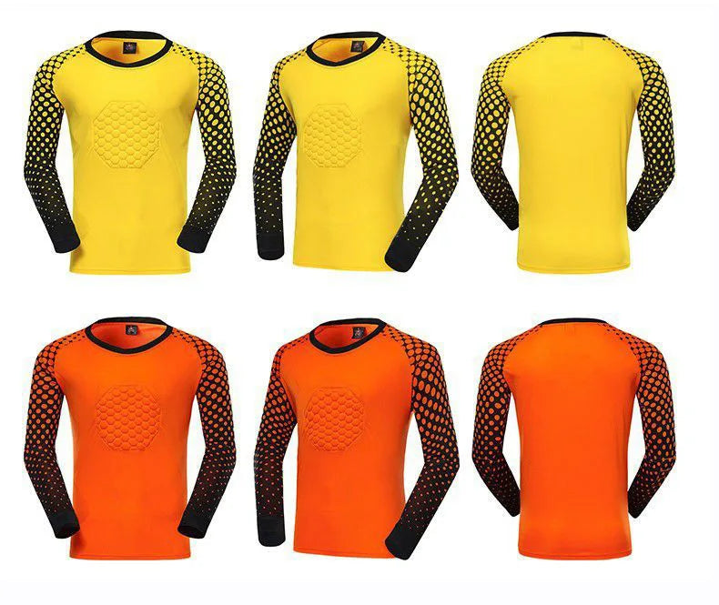 kids Soccer Goalkeeper Jersey Set Child Boy Football Goalkeeper Clothing Long Sleeve Sponge Protector Football Uniforms - Buy online at  Vibe In Cart.