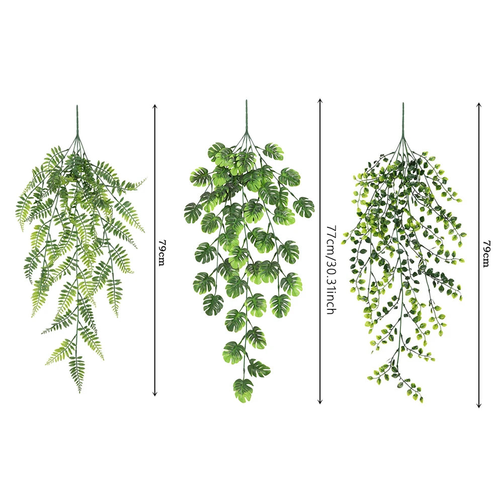2pcs Artificial Plants Monstera Leaf Vines Green Hanging Garland for Wall Decor Home Garden Wedding Party Decoration Fake Plant - Buy online at  Vibe In Cart.