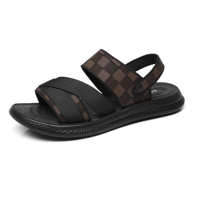 Men's Waterproof Gladiator Sandals with Buckle Strap and Rubber Sole