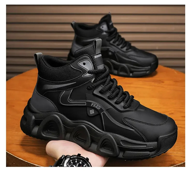 Men's Ankle Snow Boots with Lace-Up Closure