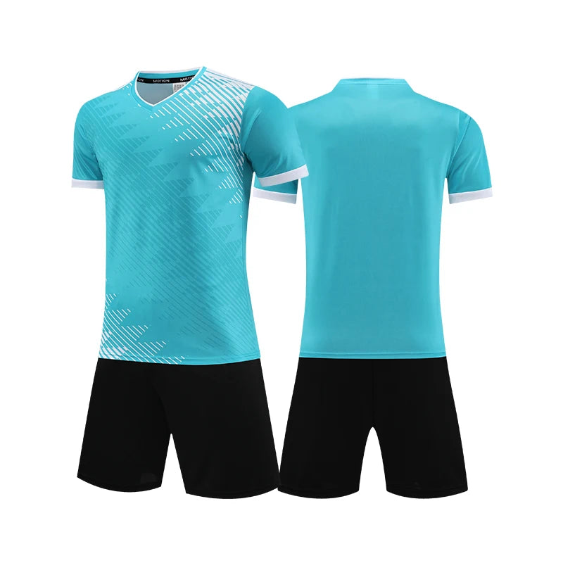 Soccer Uniform Set for Adults and Kids with Shirt and Shorts