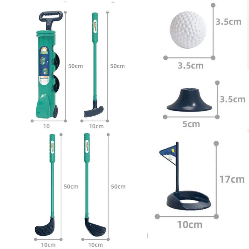 Kids Golf Toy Set With Putter And Balls For Indoor And Outdoor Play