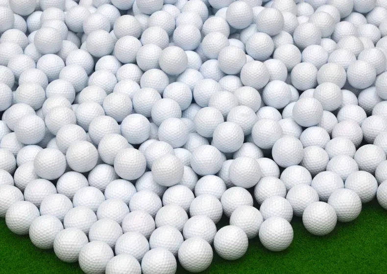 Set of 10 White Two-Piece Standard Golf Balls for Practice