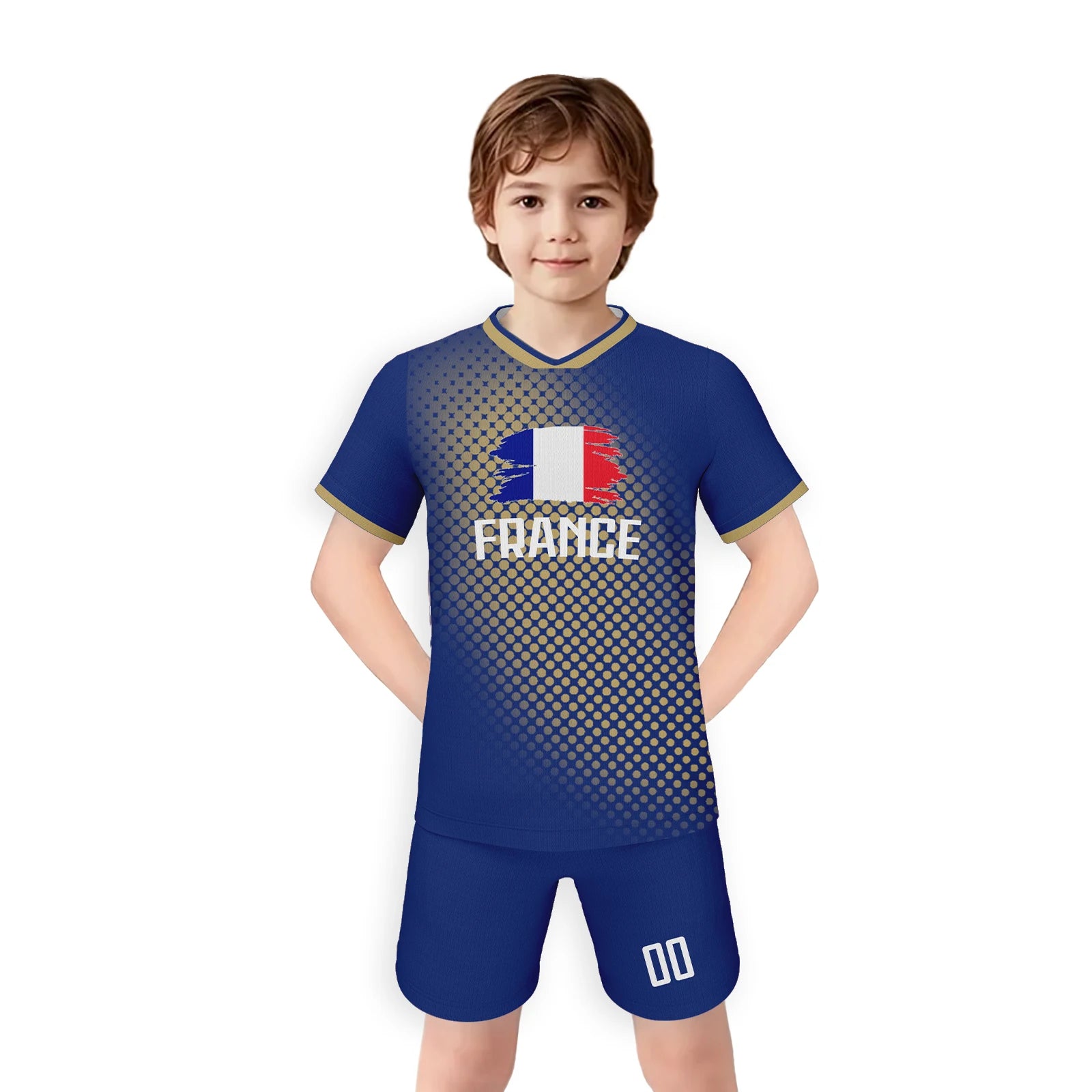 France Kids Football Jersey Custom Soccer Kit Youth Team Uniform Personalized Name Number Training Set Boys Girls Fans Gift - Buy online at  Vibe In Cart.