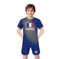 France Kids Football Jersey Custom Soccer Kit Youth Team Uniform Personalized Name Number Training Set Boys Girls Fans Gift - Buy online at  Vibe In Cart.