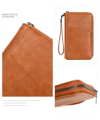 Multifunctional Travel Passport Wallet with RFID Protection in Microfiber Leather