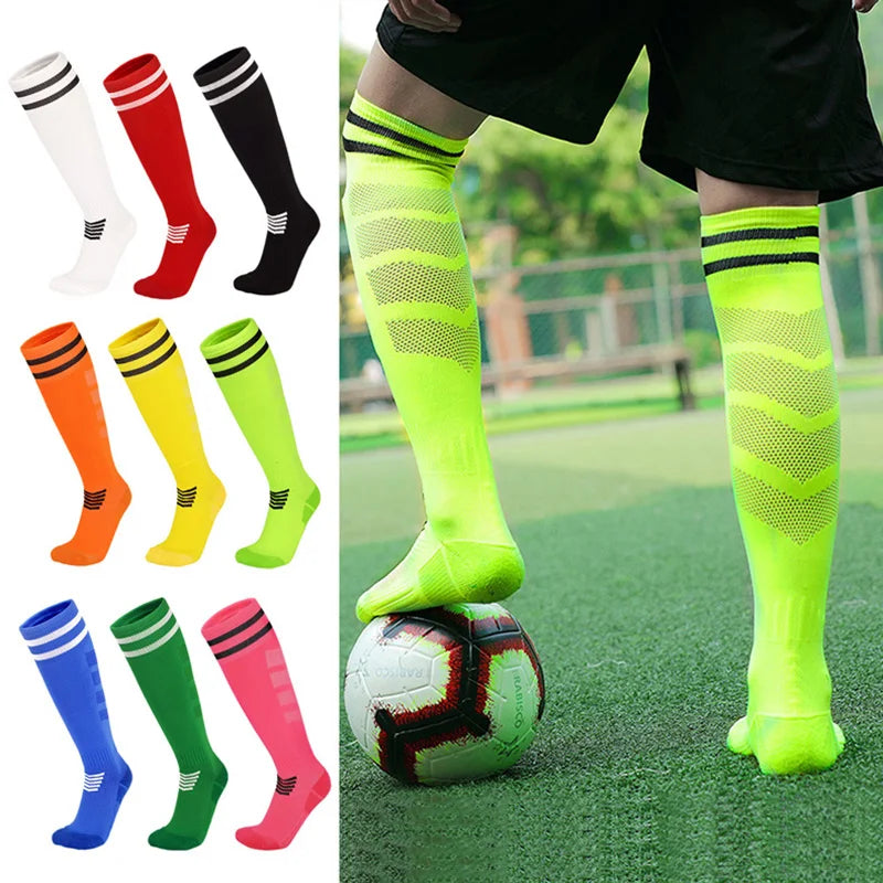 Towel Bottom Soccer Socks Breathable Knee High Training Long Stocking Adults Youths Kids Practical Competition Football Socks - Buy online at  Vibe In Cart.