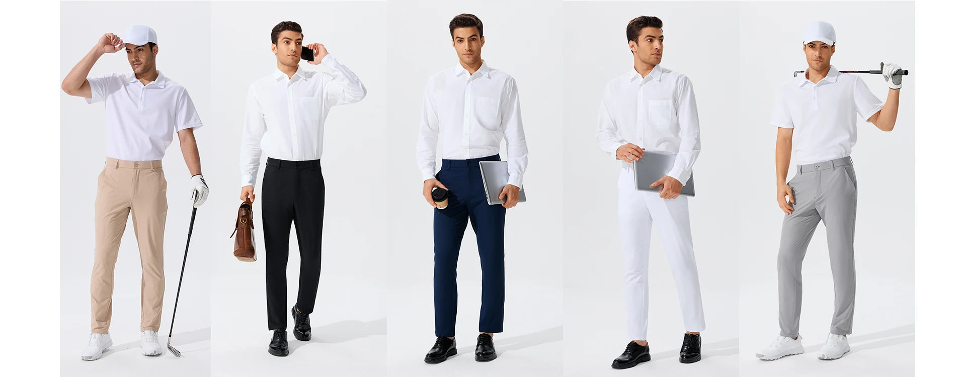 Men's Casual Golf Pants, Stretch Slim Straight Lightweight Quality Business Pants Golf Sports Trousers 30-34 Inseam Length - Buy online at  Vibe In Cart.