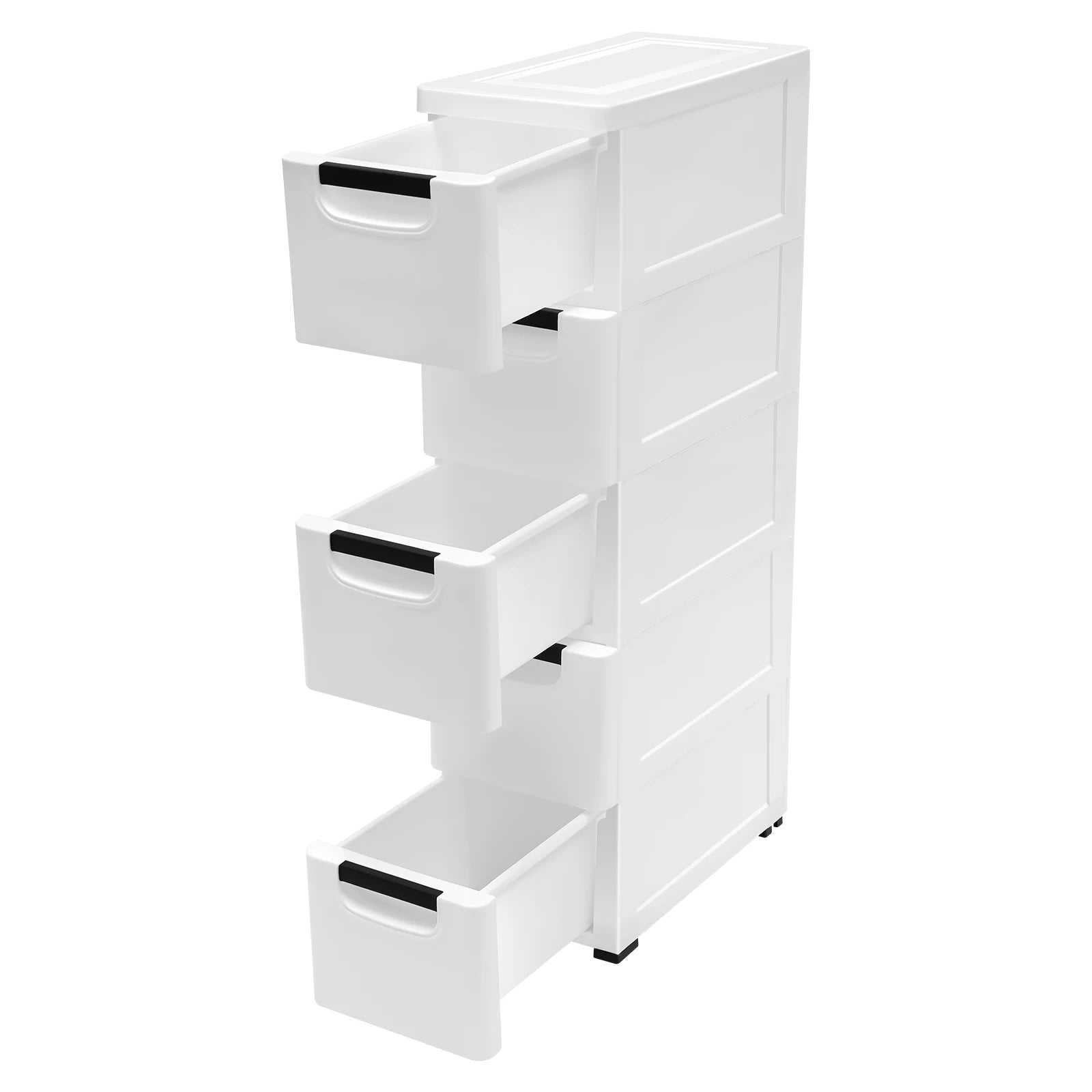 NEWEST White Storage Cabinet 20*40*84cm with Four Wheels and 5 Drawers Large Capacity for Storing Clothes, Towels, Toys - Buy online at  Vibe In Cart.