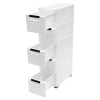 NEWEST White Storage Cabinet 20*40*84cm with Four Wheels and 5 Drawers Large Capacity for Storing Clothes, Towels, Toys - Buy online at  Vibe In Cart.