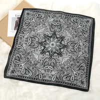 Square Satin Silk Scarf for Women, Casual All Seasons
