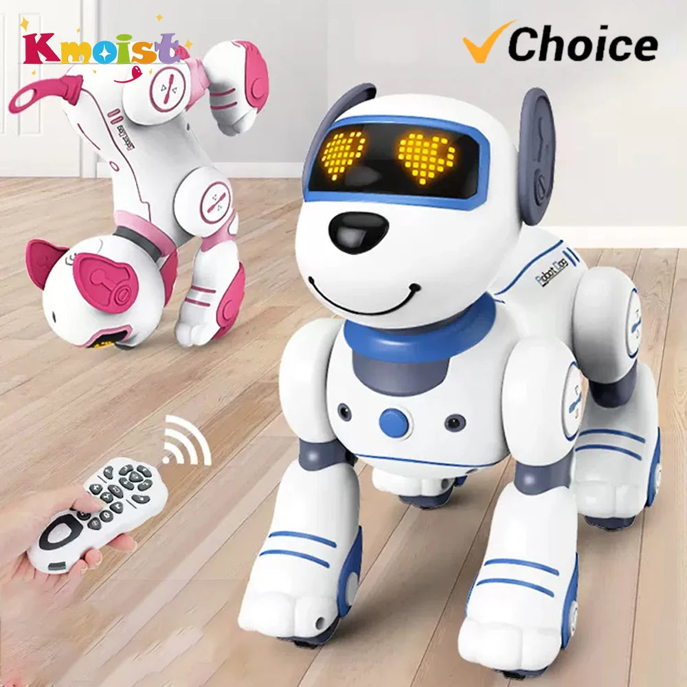 Remote Control Electric Robot Dog Toy with Stunt and Dance Features