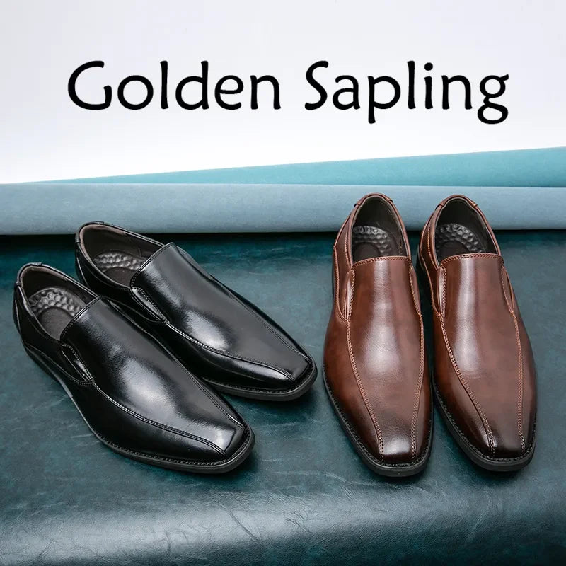 Golden Sapling Casual Business Shoes Men Loafers Formal Wedding Shoes Leisure Party Office Flats Men's Social Dress Moccasins - Buy online at  Vibe In Cart.