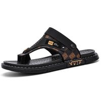 Men's Casual Flip-Flop Sandals with Microfiber Upper and PVC Outsole