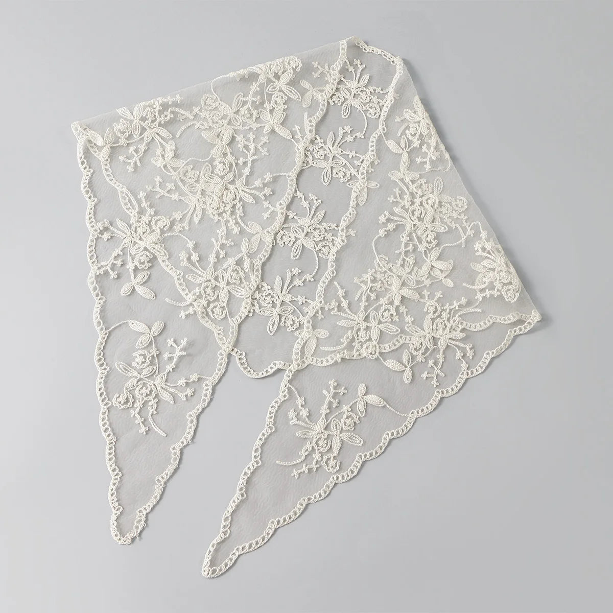 Adult Women's Triangular Lace Polyester Hair Scarf Accessory