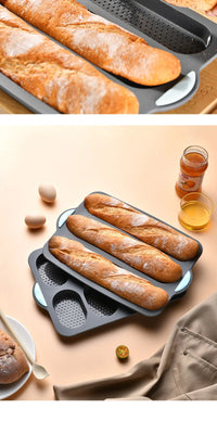 Silicone Baking Mold 3 & 8 grid Nonstick Loaf Pan Resistant Bakeware for Homemade Bread Sausage Roasting - Buy online at  Vibe In Cart.