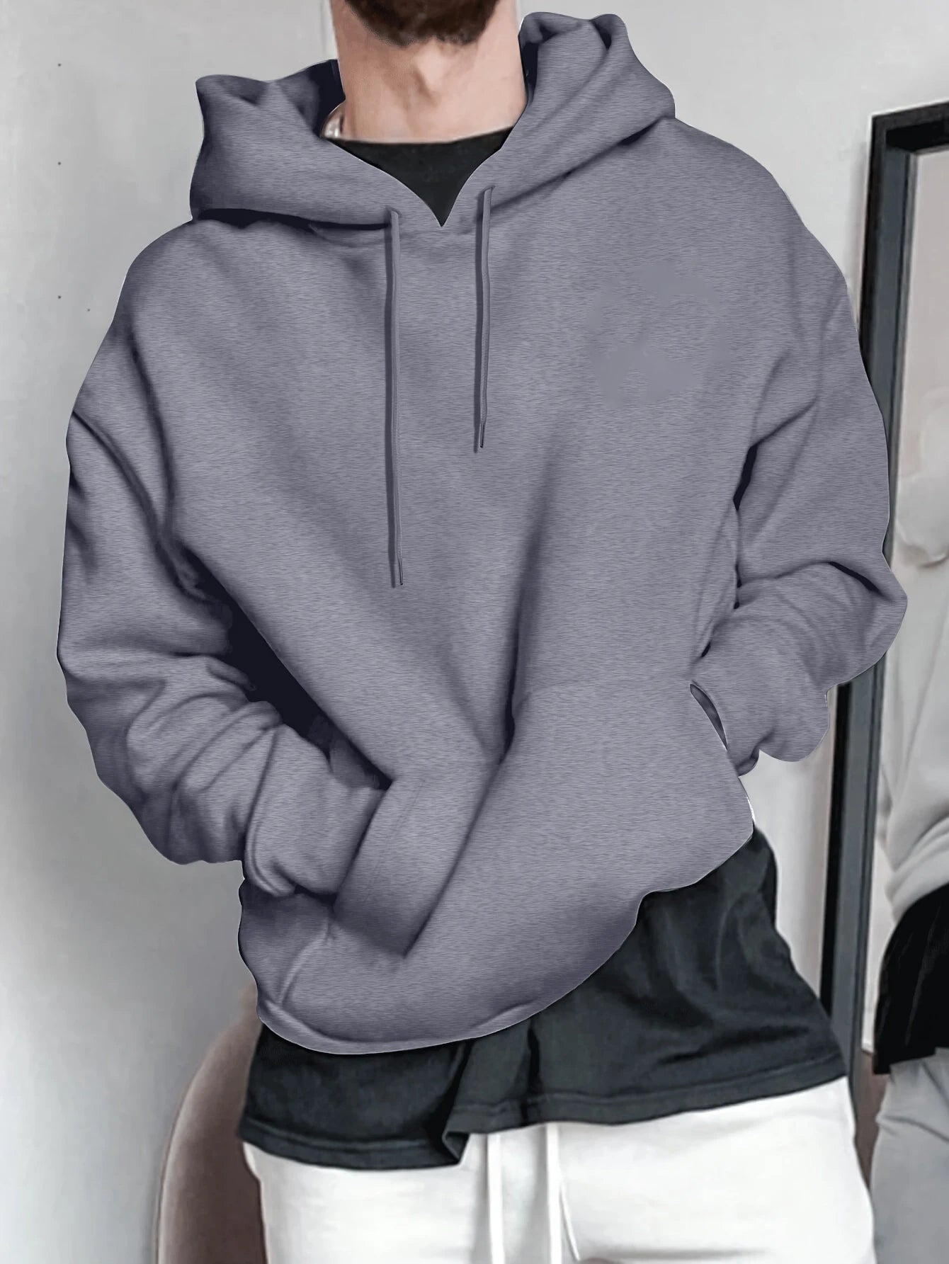 Autumn Man's Hoodie Solid Color Tops Fashion Casual Streetwear Simple Basic Hoody Personality Loose Clothing Sport Outwear - Buy online at  Vibe In Cart.