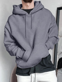 Autumn Man's Hoodie Solid Color Tops Fashion Casual Streetwear Simple Basic Hoody Personality Loose Clothing Sport Outwear - Buy online at  Vibe In Cart.