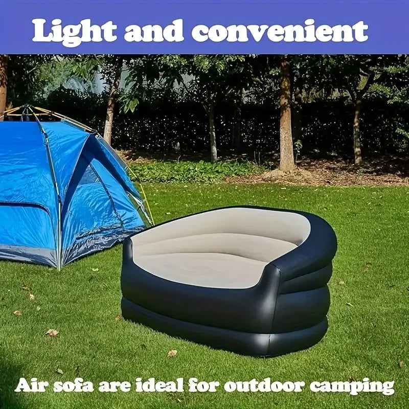Outdoor Portable Inflatable Bed, Lounging Double Sofa, Folding Camping Inflatable Recliner, Flocking Outdoor Inflatable Sofa - Buy online at  Vibe In Cart.