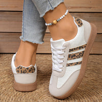 Vintage Leopard Striped Sneakers Women Four Season Lightweight Breathable Sports Shoes for Woman Lace Up Non Slip Casual Shoes - Buy online at  Vibe In Cart.