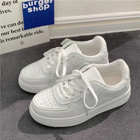 Women's Flat Tennis Sneakers for Spring and Autumn with Rubber Outsole