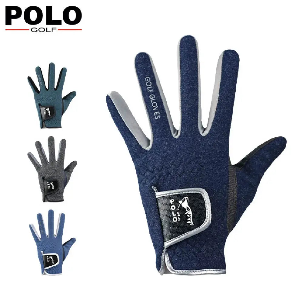 1 Pair Men Winter Warm Fleece Golf Gloves Outdoor Sports Touch Screen Gloves Non-slip Full Fingers Mittens Palm Protection - Buy online at  Vibe In Cart.