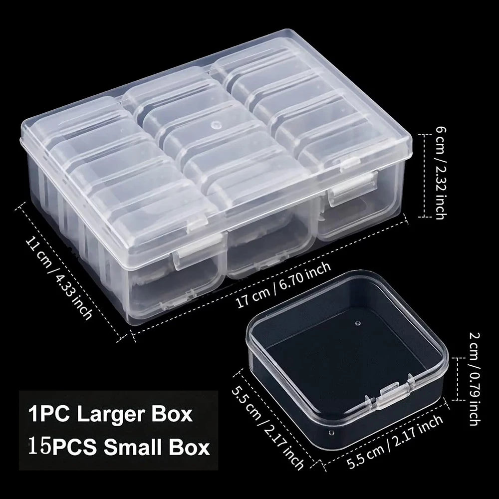Transparent Plastic Square Desktop Document Storage Box