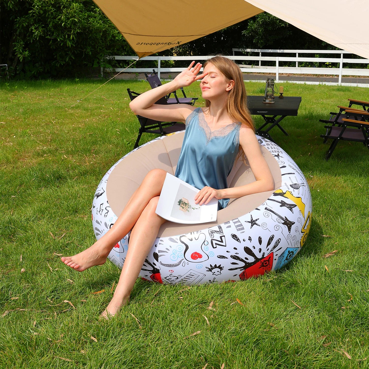 1PC Thickened Inflatable Lazy Sofa Lounge Chair – Perfect for Outdoor Courtyards & Indoor Leisure - Buy online at  Vibe In Cart.