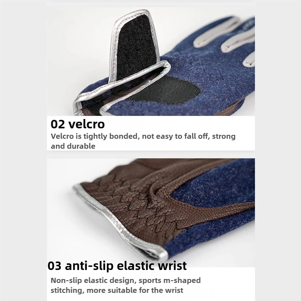 1 Pair Men Winter Warm Fleece Golf Gloves Outdoor Sports Touch Screen Gloves Non-slip Full Fingers Mittens Palm Protection - Buy online at  Vibe In Cart.