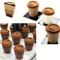 Cup Shape Mousse Cake Mold Bakeware Set Striped or Smooth Coffee Cup Design Silicone Cake Mold Chocolate Dessert Baking Tools - Buy online at  Vibe In Cart.