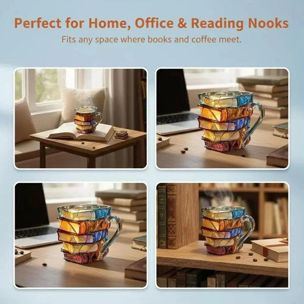350ML Unique Book-Shaped Glass Mug Coffee & Tea Cup Creative Gift For Book Lovers Double Duty Drinkware & Decor - Buy online at  Vibe In Cart.