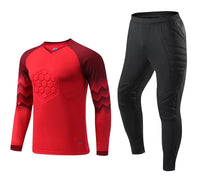 2023 Men Kid Football Goalkeeper Uniform Protective Sponge Long Sleeve Soccer Training Goalkeeper Top Soccer Jersey Pants Custom - Buy online at  Vibe In Cart.