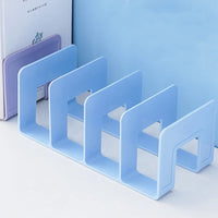 Medium Four-Tier Plastic Book Storage Rack for Office
