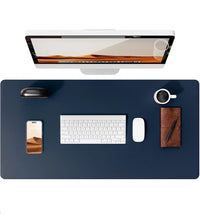Large Non-Slip PU Leather Office Desk Mat for Mouse and Laptop Pad
