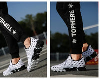 Men's Casual Canvas Sports Shoes With Checkered Pattern