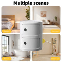 2/3 Layer Nordic Round Bedside Table Mini Storage Cabinet Bedroom Small Side End Table Nightstand Storage Locker for Bedroom - Buy online at  Vibe In Cart.