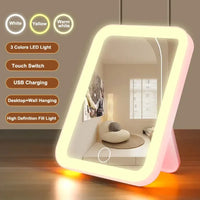LED Smart Student Dormitory Desktop Fill Light Small Mirror, Makeup Mirror With Light,Girls Bedroom Dressing Table Mirro - Buy online at  Vibe In Cart.